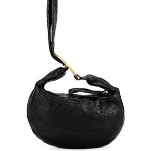 Cleobella Vida Wristlet in Black Snake Leather Small Purse Clutch